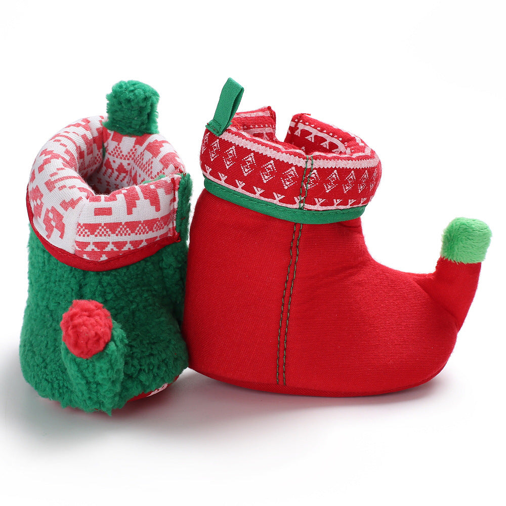 Christmas Baby Booties for 0-1 Year Olds (Soft Sole)